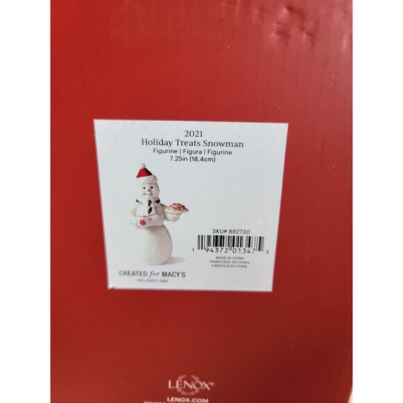 Lenox NEW holiday treats snowman Xmas figure hot cocoa home - Picture 5 of 6